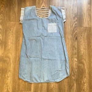 Blue denim like dress size S